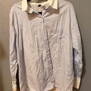 Divided Light Blue and White Casual Button Down Shirt